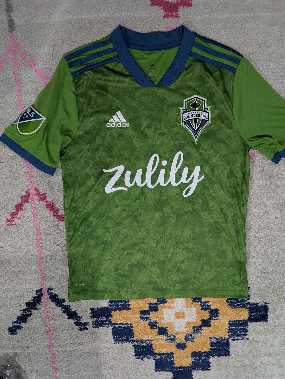 Adidas Kids Seattle Sounders FC Short Sleeve Jersey - Kids Size Small